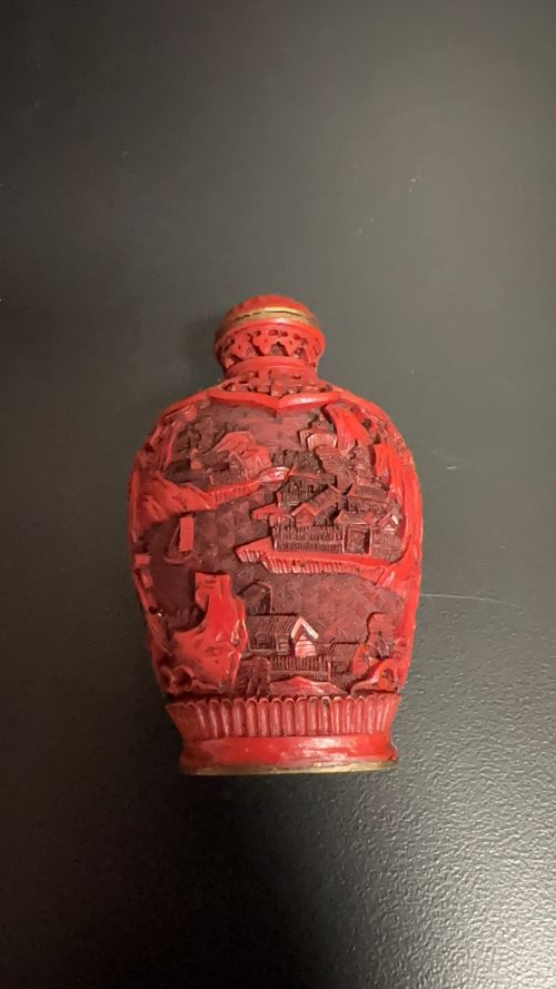 Elliptic Red Lacquerware Seal