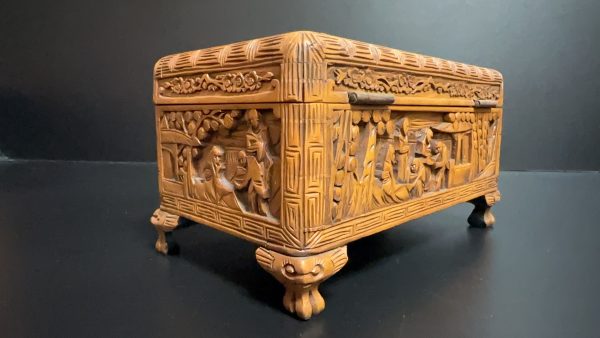 Ancient Embossed Wooden Box