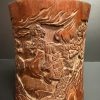 Exquisite Ancient Hand-Carved Cylindrical Vessel