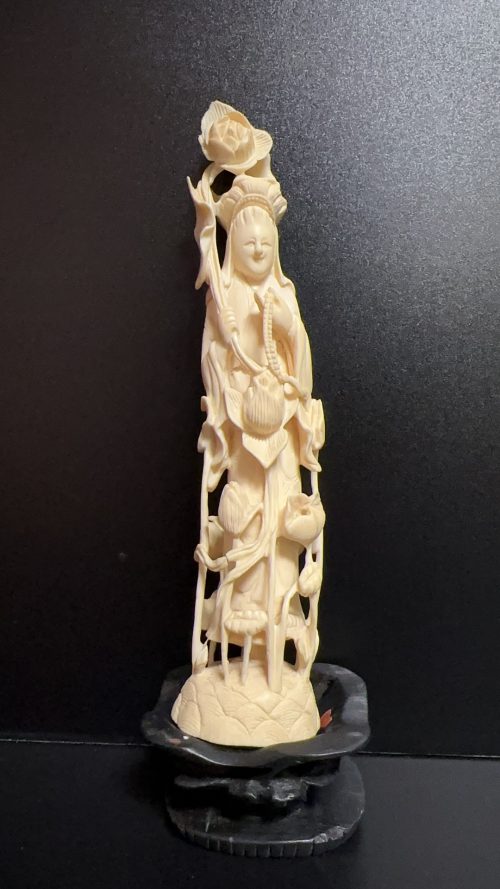 Carved ivory statue of Guanyin