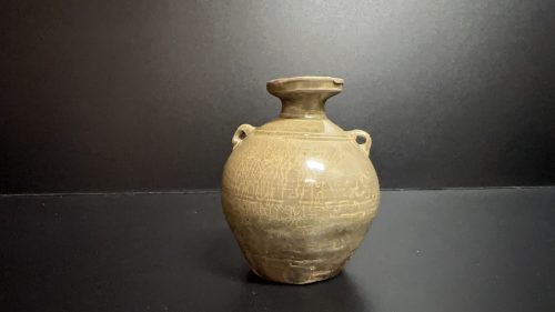 Han Dynasty Founder Yellow glazed amphora