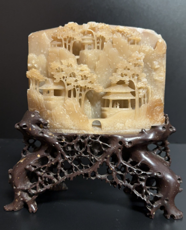 Intricate Carving of Hetian Jade