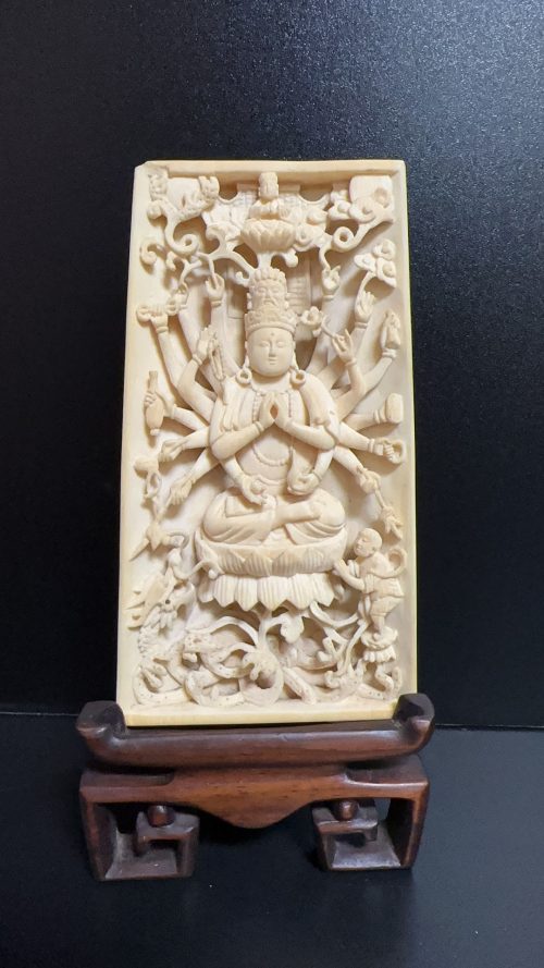 Ivory Buddhist Bodhisattva Sculpture