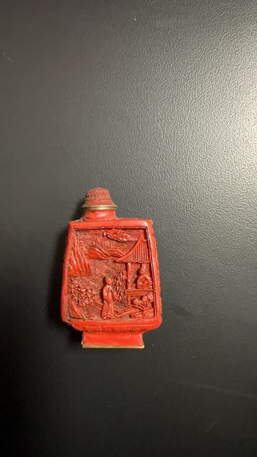 Qing Dynasty red lacquer seal